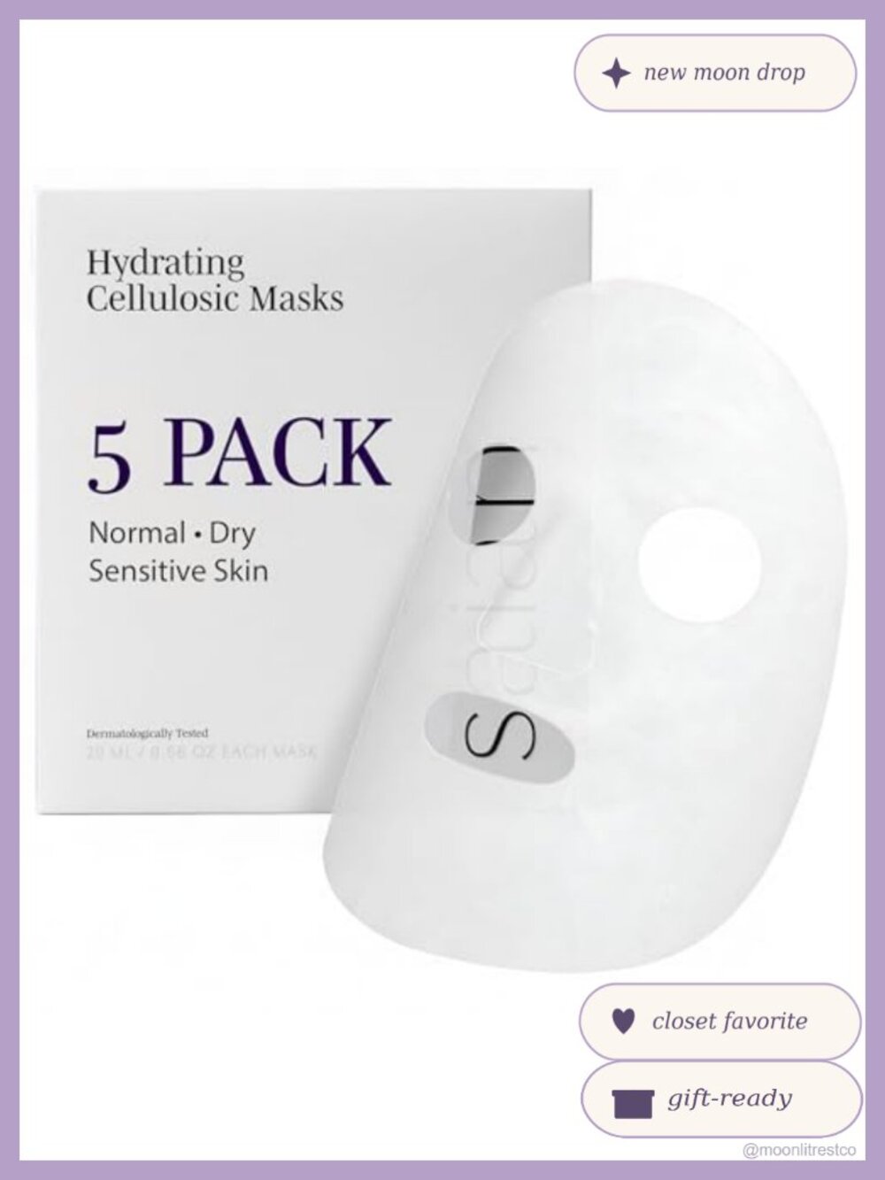 Hydrating Cellulosic Sheet Masks 5-Pack Hyaluronic Acid Anti-Aging Facial